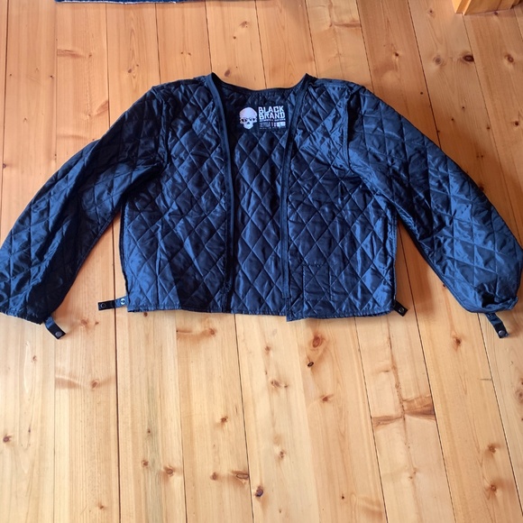 Black Brand Neanderthal Leather Motorcycle Jacket Black - Men's Large - Picture 4 of 11